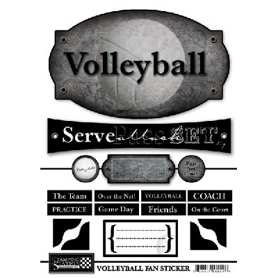 Stamping Station - Volleyball Fan Sticker